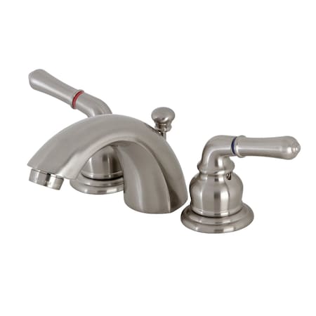 Kingston Brass KB958B Mini-Widespread Bathroom Faucet, Brushed Nickel KB958B